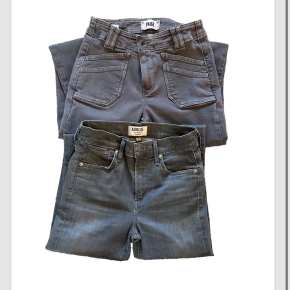 BUNDLE Agolde & Paige Jeans Both Size 25 - Picture 1 of 12